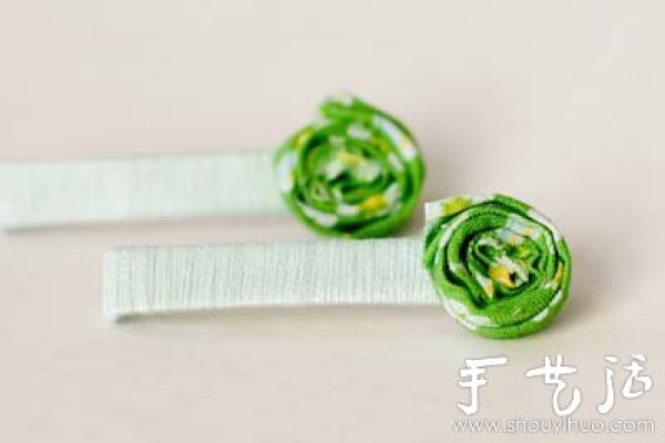 Handmade small fresh rose hairpin