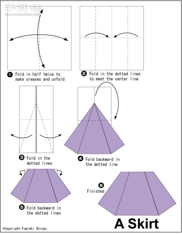 Beautiful Origami Clothes Illustrated Tutorials