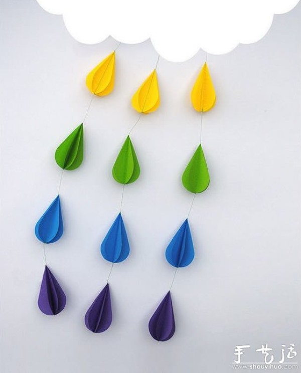 Beautiful clouds and drizzle paper art tutorial