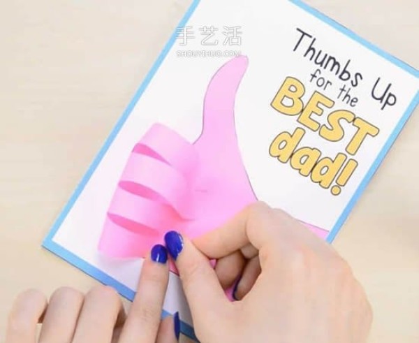 Fathers Days Best Dad Greeting Card DIY, Thumbs Up Card Making