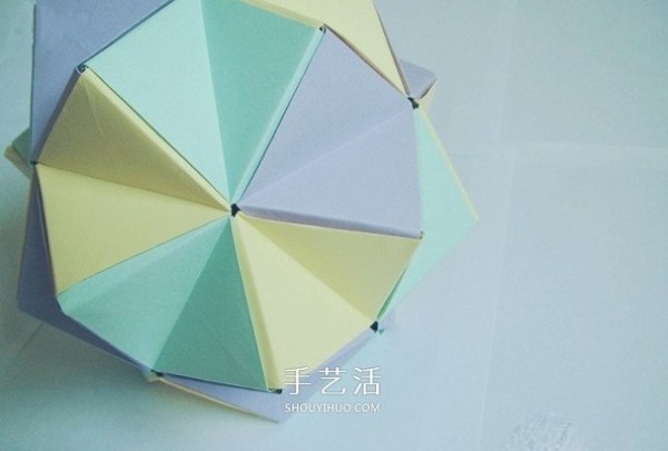 Detailed tutorial on folding paper flower balls, hand-made origami flower balls process diagram