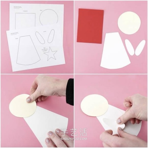 Illustrated tutorial on how to make simple homemade angel cards