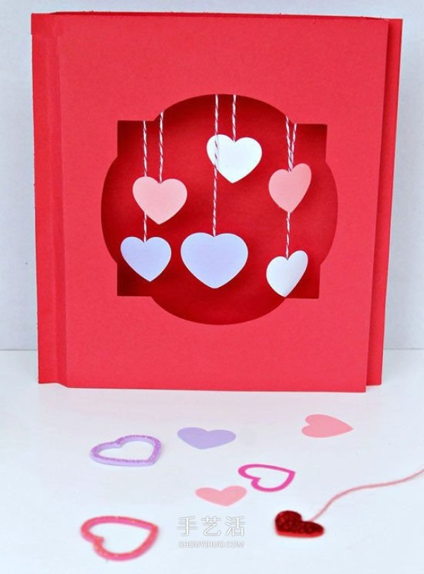 Creative and beautiful three-dimensional Valentines Day card hand-making tutorial