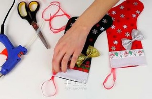 How to make non-woven Christmas socks, DIY handmade Christmas socks