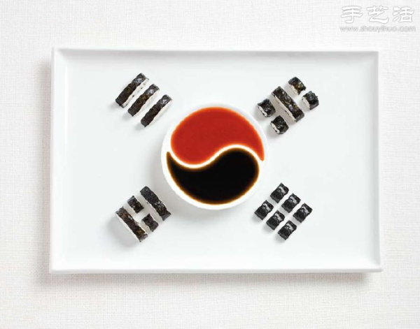 Food Creative Plating DIY Flags of World Countries