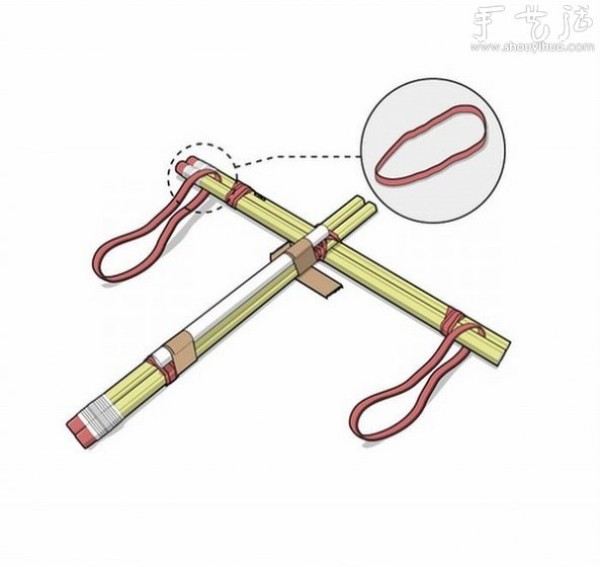 How to make a toy crossbow that shoots rubber by hand