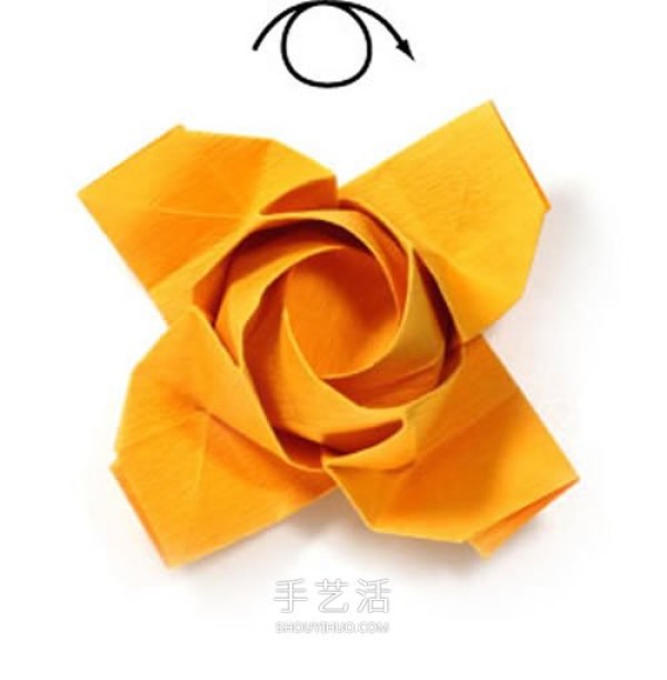 Transform and fold beautiful paper roses by hand on Kawasaki Rose