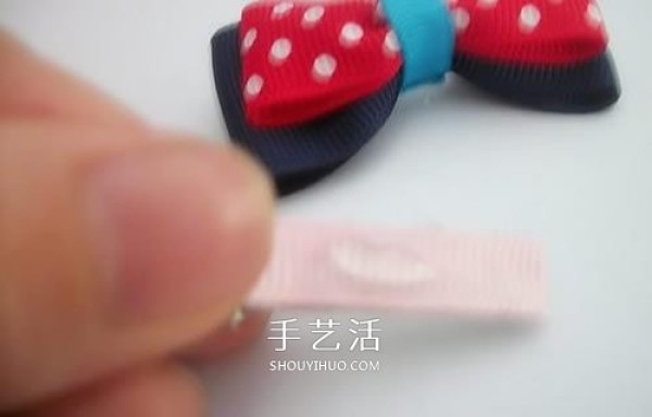 Homemade childrens bow hairpin, handmade DIY little girls bow hairpin