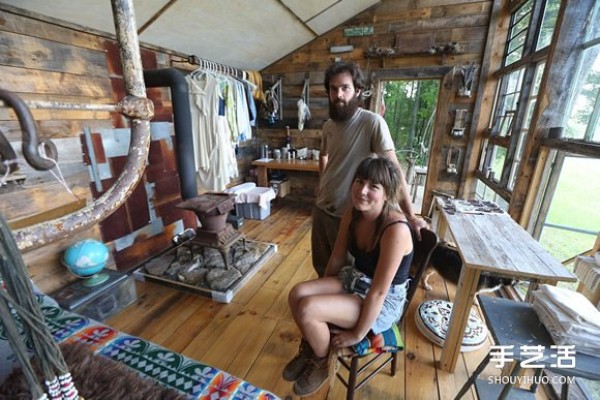 A dreamy lakeside house made up of all kinds of old windows