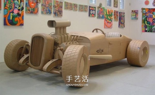 Use a waste carton to turn waste into treasure, DIY corrugated paper to make a vehicle model picture