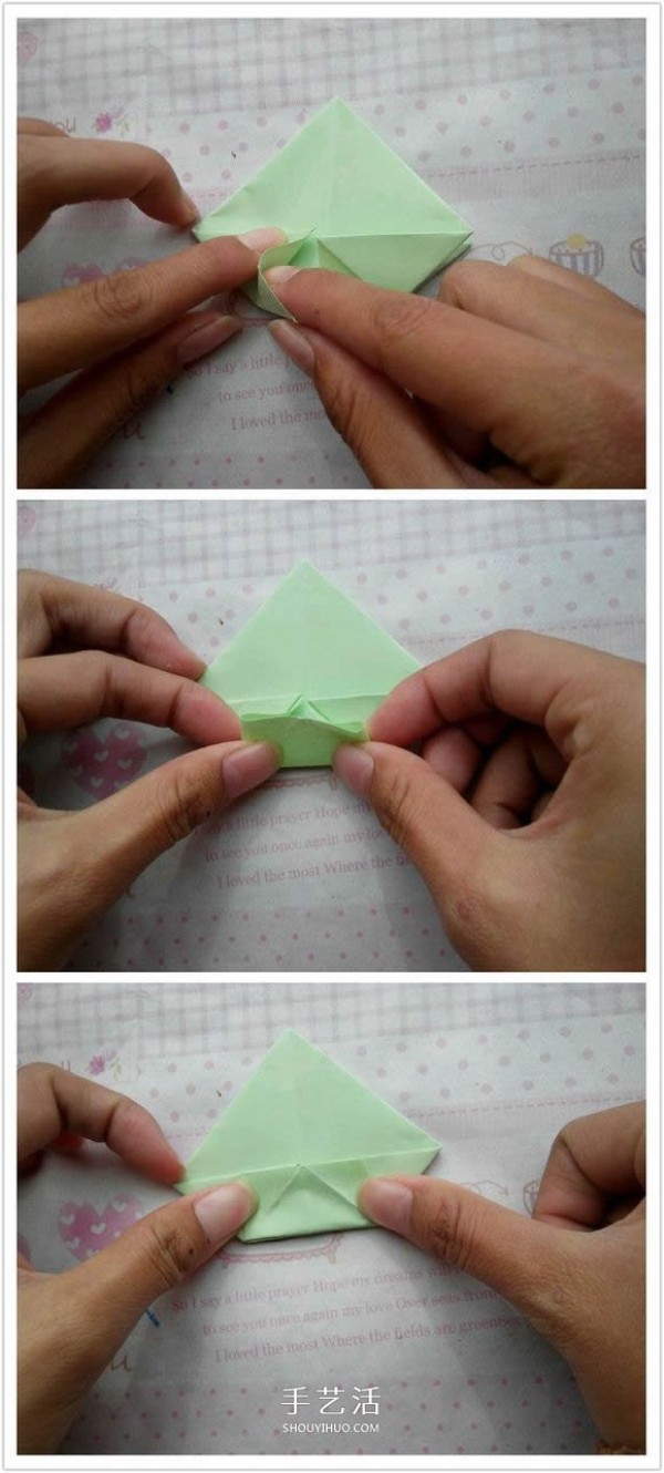 A tutorial on how to fold a diamond rose and a tutorial on how to fold a diamond rose