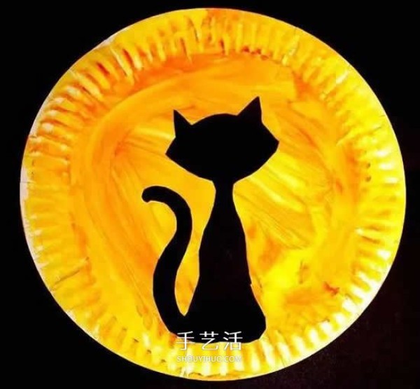 How to make creative moonlit dinner plate paintings on handmade dinner plates for young children