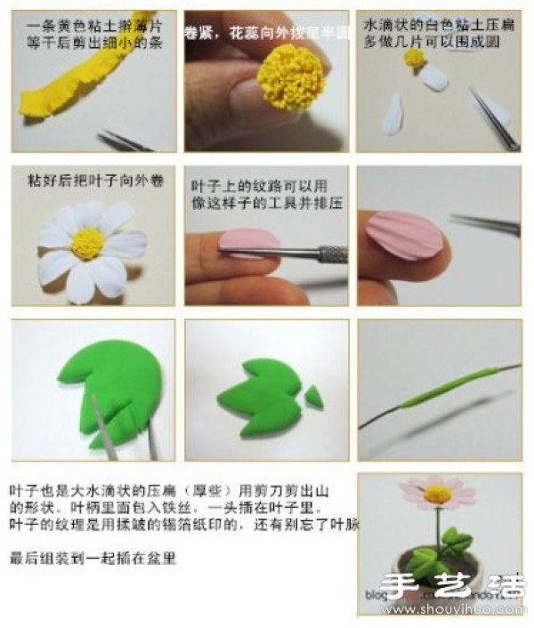 Ultra-light clay DIY handmade sunflower potted ornaments