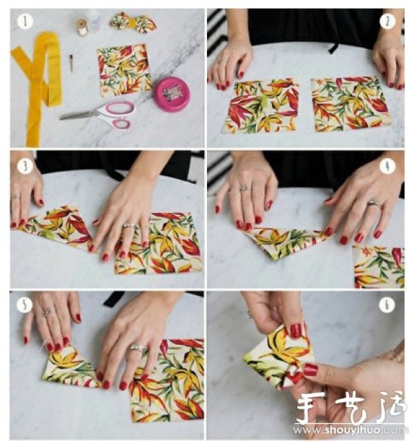 How to DIY a floral chiffon bow by simple hand