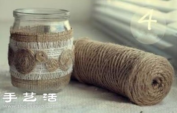 Use glass bottle waste to DIY forest style candle holder