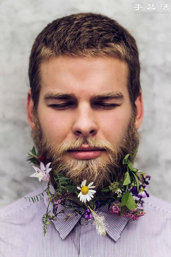 Have you seen a man with flowers on his beard? 