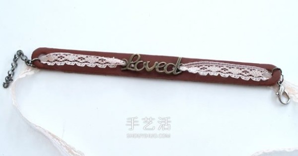 How to make a lady-style leather bracelet and make a homemade good-looking leather bracelet DIY tutorial