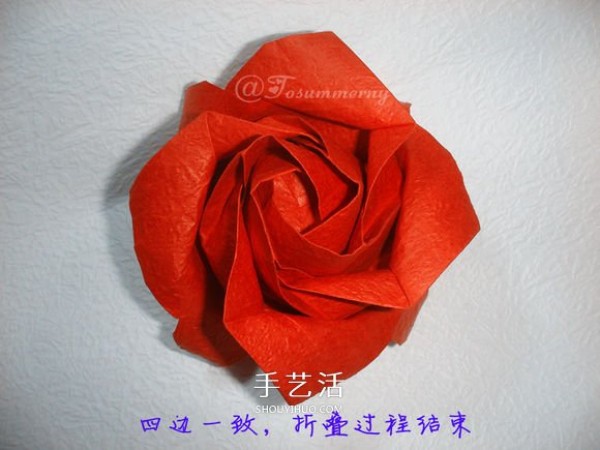 Detailed folding method of European and American roses, step-by-step diagram of how to fold PT roses