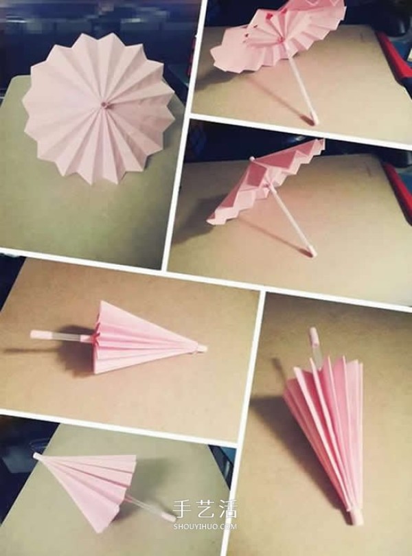 How to make a mini oil-paper umbrella, origami, an illustrated tutorial on making an oil-paper umbrella