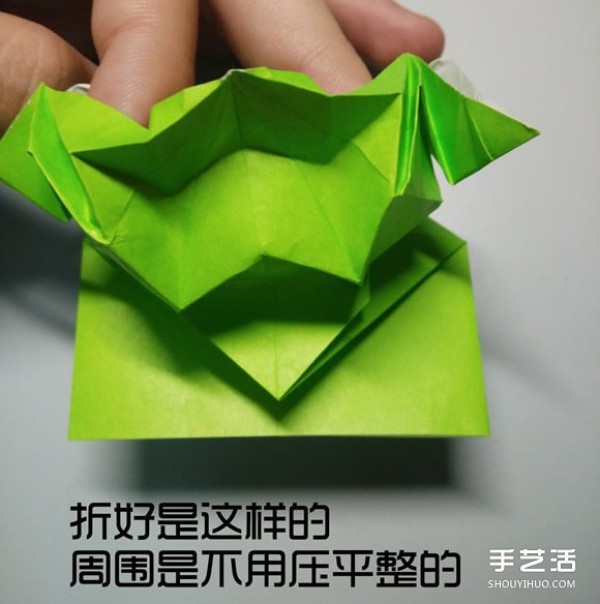 Three-dimensional duck origami step-by-step drawing and duck folding tutorial illustration