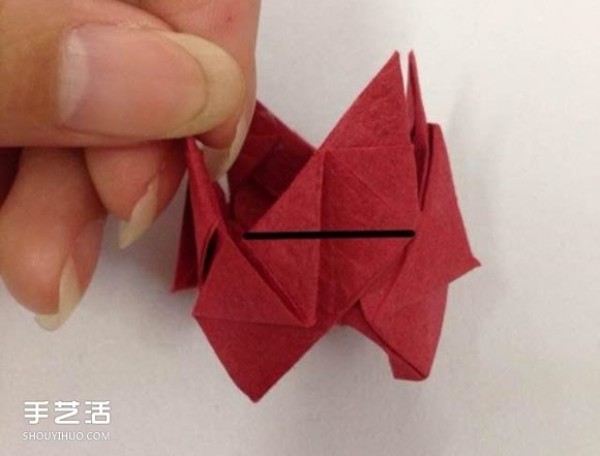 Super detailed illustration of how to fold Kawasaki rose, including flowers and receptacles