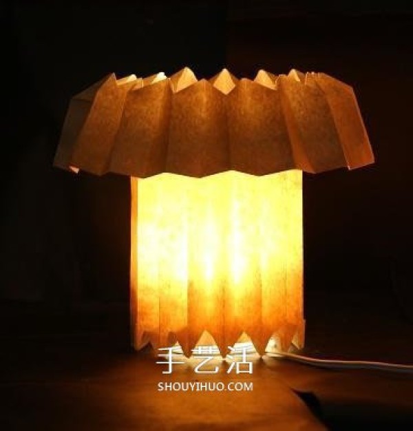 Creative paper lampshade origami method and beautiful lampshade folding diagram and diagram