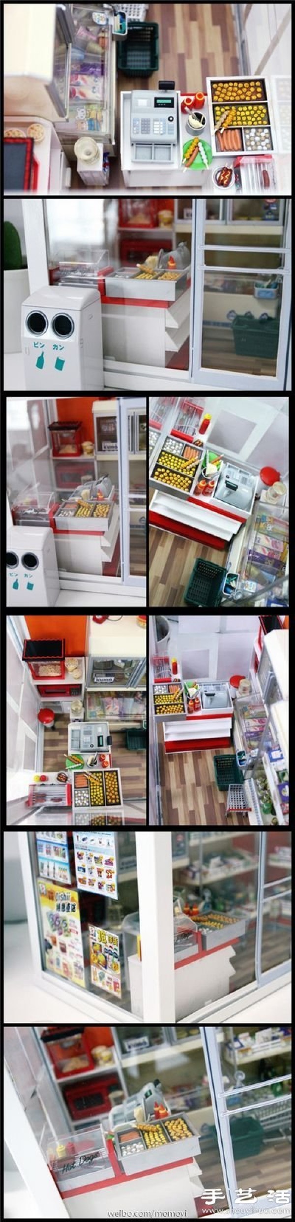 Convenience store model made by DIY master