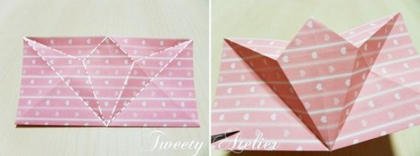 Triangle Bookmark Origami Method and Triangle Bookmark Illustrated Tutorial