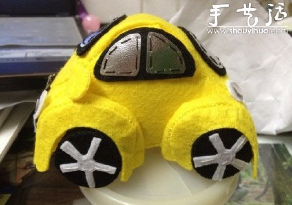 Handmade fabric work: Cute Beetle car