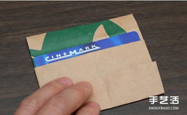 DIY step-by-step illustrated tutorial on how to make a Starbucks paper bag into a wallet