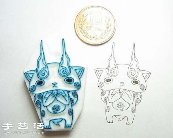 Use an eraser to DIY a cartoon pattern rubber stamp