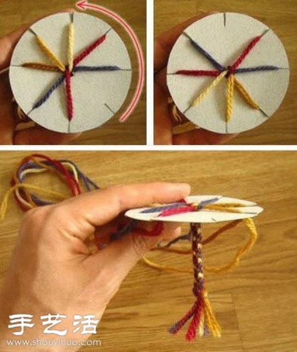 How to weave a bracelet with cardboard