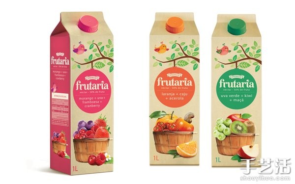 Appreciation of the wonderful packaging pictures of Frutaria juice drinks