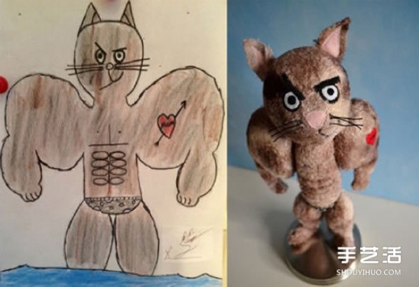 Making a 4-year-old sons graffiti into a plush toy full of love