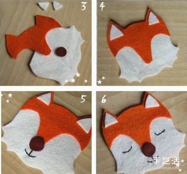 How to make handmade fabric fox can be used to cover holes in clothes