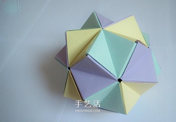 Detailed tutorial on folding paper flower balls, hand-made origami flower balls process diagram