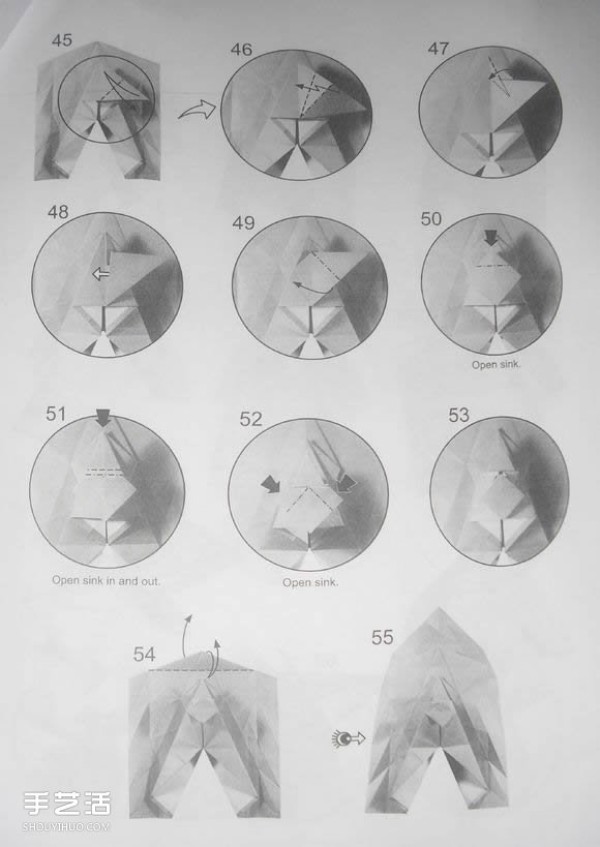 Ruan Hongs powerful gorilla origami tutorial with detailed illustrations of how to fold realistic King Kong