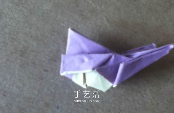 Wear the cat with you! Illustration of the origami method of cat head ring