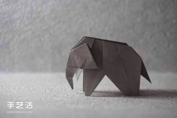 Complex Origami Elephant Steps Illustration Provides CP Pictures and Real Shot Tutorials