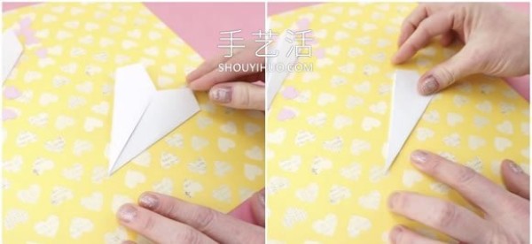 How to make romantic Valentines Day cards by folding paper airplanes