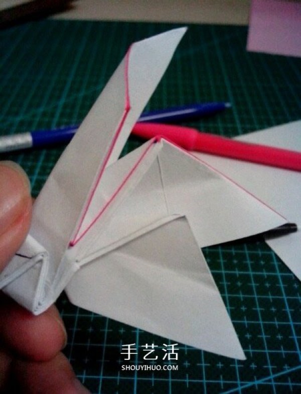 How to fold the six-winged seraphs heart origami with six-winged heart and illustration