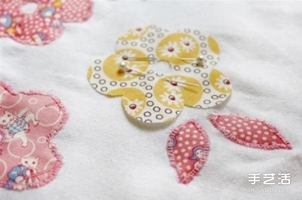 How to make fabric appliqué napkins with flower pattern napkins tutorial