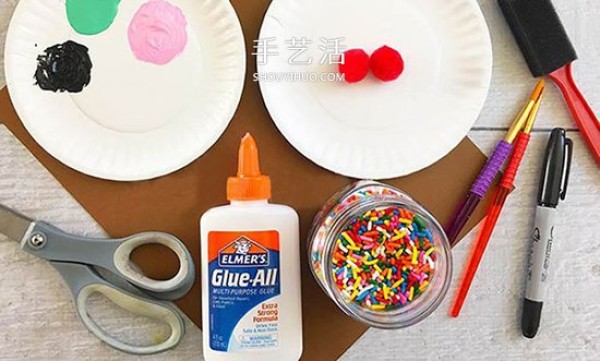 Use paper plates to make ice cream, kindergarten handmade ice cream