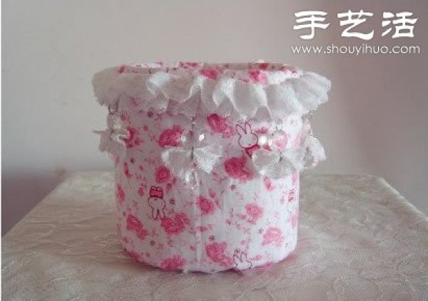 Oil barrels + cotton + cotton cloth waste are used to make a handmade storage basket