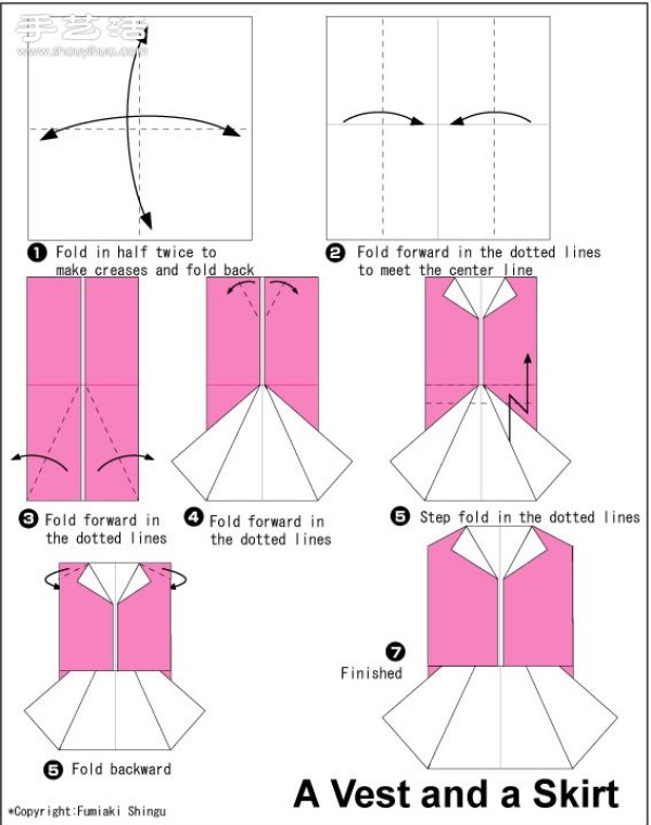 Beautiful Origami Clothes Illustrated Tutorials