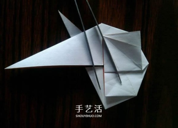 The origami method of complex small animal origami 3D squirrel with CP diagram