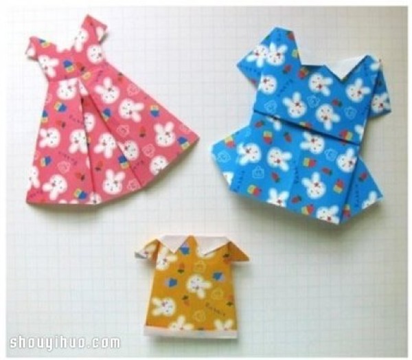 How to fold a dress, cute girls dress origami illustrated tutorial