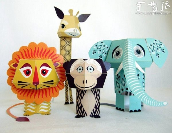 Super cute hand-cut paper animals