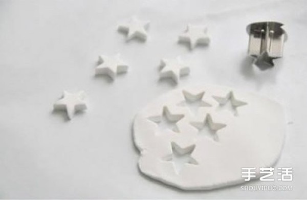 Ultra-light clay to make DIY romantic hanging ornaments or package decorations with five-pointed stars