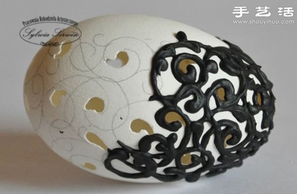 Tutorial on how to make handicrafts with exquisite egg carvings with hollows